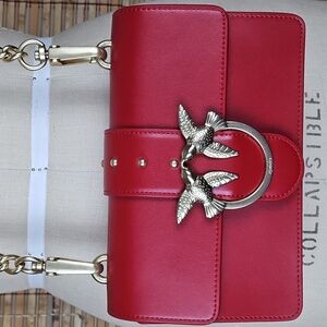 Red Pinko Mini Love Bag